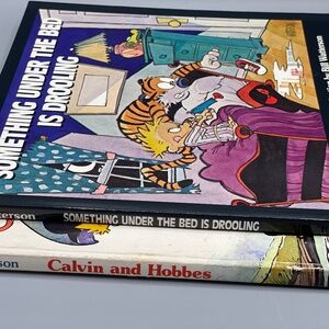 Vintage Calvin & Hobbs Something Under the Bed Is Drooling Bathroom reading book